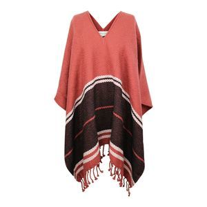 Treasure & Bond Stripe Fringe Poncho OS NWT $79